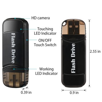 Flash Drive Mini Camera with Invisible Len Body USB Disk Micro Camcorder for Meeting Recording Outdoor 1 - Hidden Camera