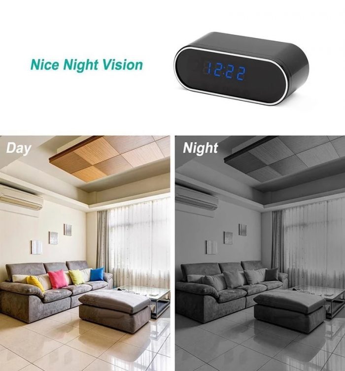 HD 1080P Clock WiFi Camera Mini IP P2P Surveillance camera Infrared Night Vision Alarm Motion Remote 1 - Hidden Camera