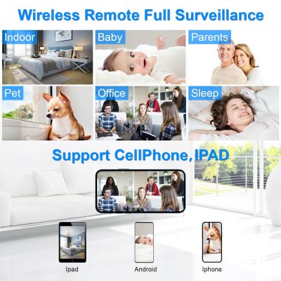 Mini 4K HD WiFi Clock Camera Home Security Surveillance Cam Night Vision Motion Detect 166degree Micro 4 - Hidden Camera